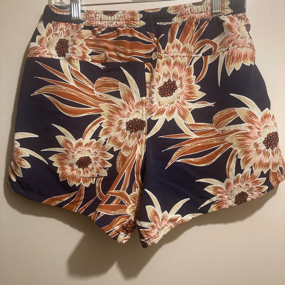 Patagonia Navy Blue Floral Athletic Shorts